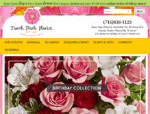 Tablet Screenshot of northparkflorist.com